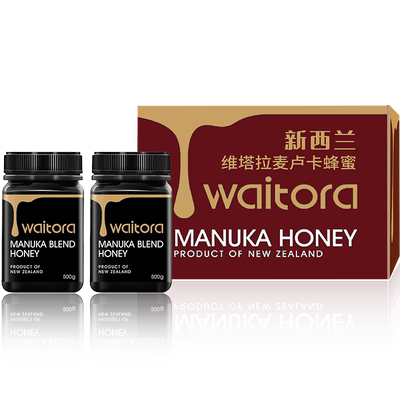 维塔拉新西兰忍冬麦卢卡蜂蜜礼盒500g*2瓶