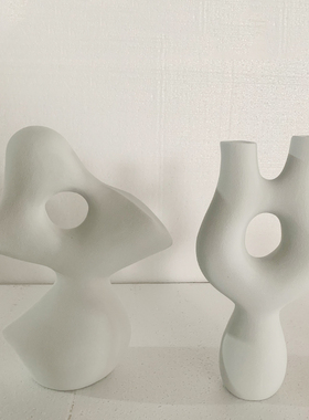 简约现代北欧创意抽象陶瓷摆件样板间客厅书柜电视柜茶几软装饰品