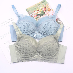 古今文胸小胸聚拢内衣全棉无钢圉A杯中厚杯调整型收副乳75A-85A