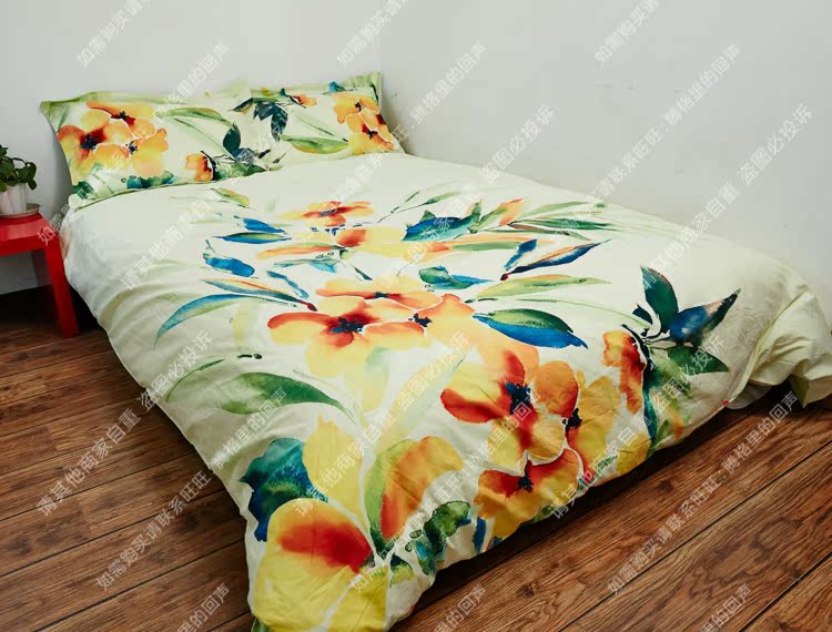 多喜爱专柜正品纯棉磨毛床笠款四件套卷珠帘新中式花卉绿色特价