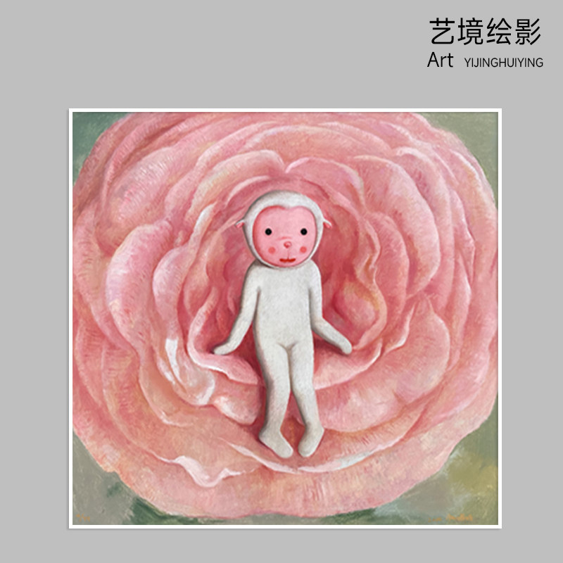 杨媛媛静待花开签名限量版画