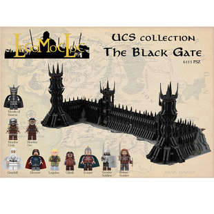 MOC 小顆粒積木模型手辦擺件城堡 黑門6339顆粒拼裝 28802是魔多