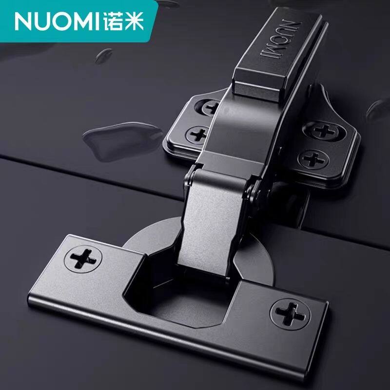 新款NUOMI/诺米钛枪黑铰链 25厚门三段力小角度阻尼缓冲柜门合页图片