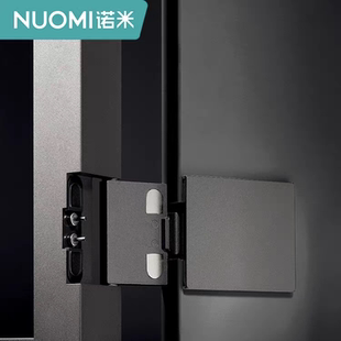 NUOMI诺米极简铝框玻璃门重型天地铰链隐藏针式铰链液压缓冲门铰