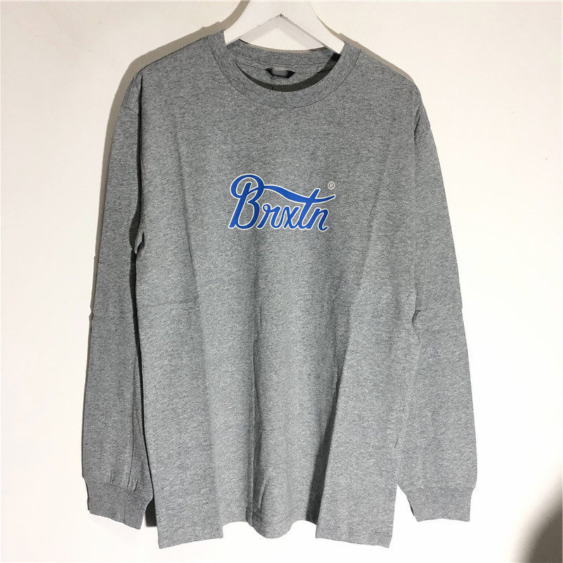 男士春季 舒适纯棉 潮男圆领长袖 印花休闲宽松 潮流运动T恤