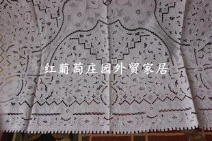 重磅珍藏 外贸出口意大利原单老货满工精工亚麻手绣长方形桌布