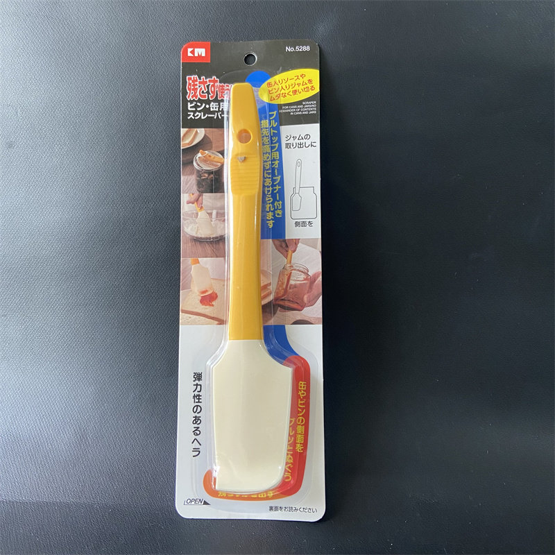 日本KM硅胶刮刀烘培奶油软胶抹刀食品级涂抹器果酱瓶底刮勺刮铲刀