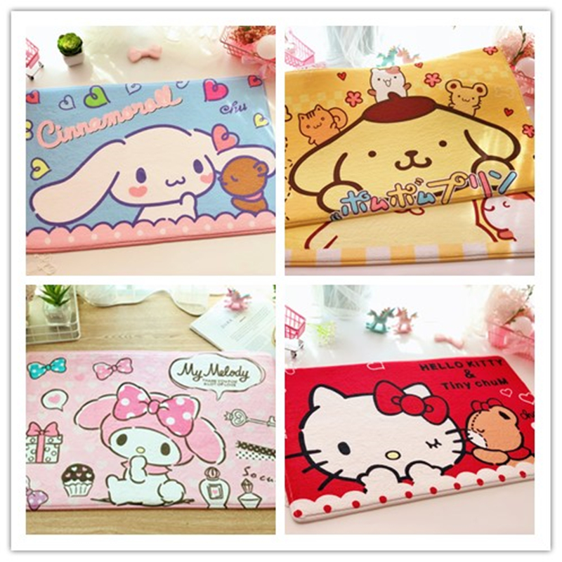 卡通可爱风布丁狗防滑毛绒踩脚垫