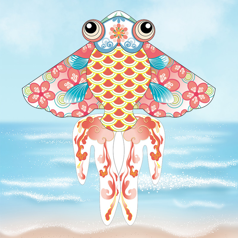 春健潍坊风筝儿童微风易飞2022年新款大人专用网红大型金鱼风筝