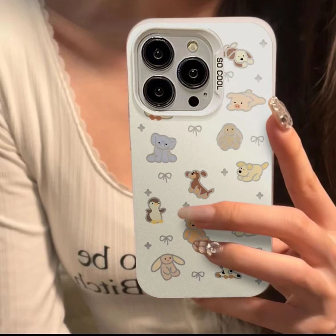 满屏小动物适用opporeno11手机壳新款一加ace3保护套reon10pro高级感findx7全包防摔8可爱2v真我gtneo5男女款