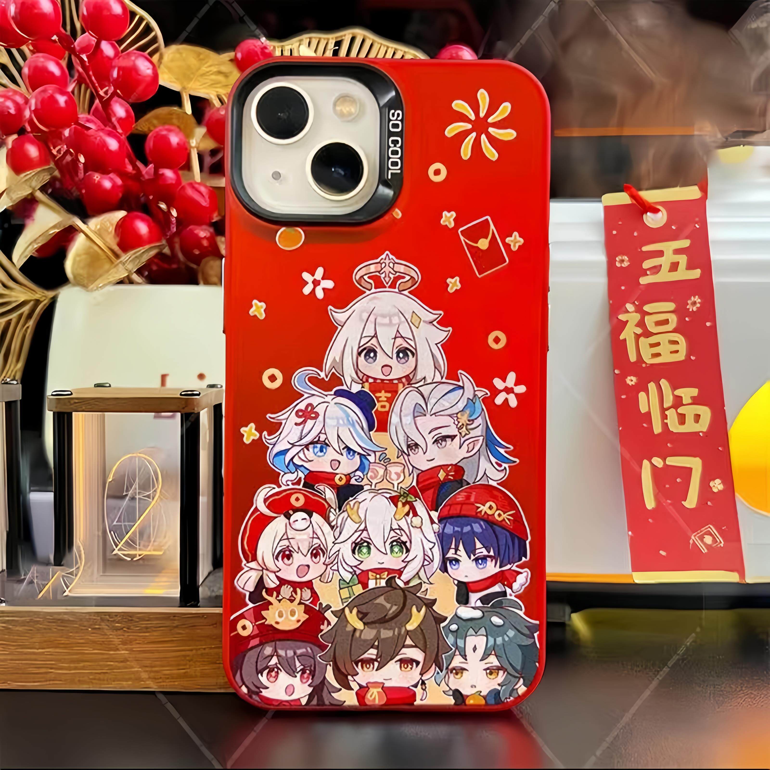 原神手机壳龙年新款适用苹果15新款雷神iPhone14芙宁娜小米13草神华为m60散兵红米k70钟离一加ace2魈iqoo11