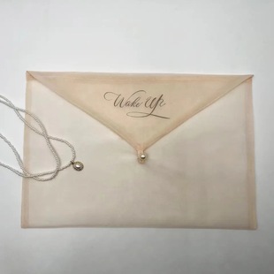 新年礼品网纱袋丝巾高档盘扣收纳袋信封袋加密无光纱包装礼物袋