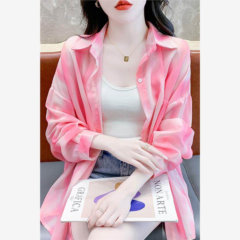 夏季雪纺衬衫女士2024新款早春秋小个子爆款时尚洋气长袖上衣外套