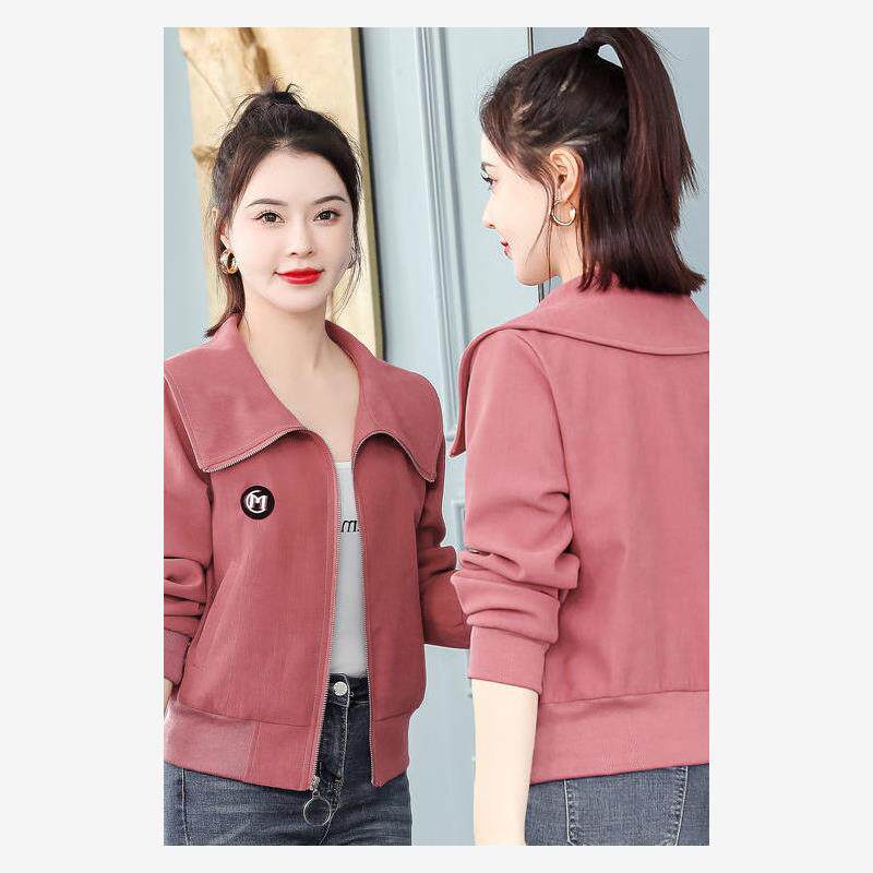 外套女春秋新款韩版小香风高腰外套洋气百搭棒球服矮个子短款上衣