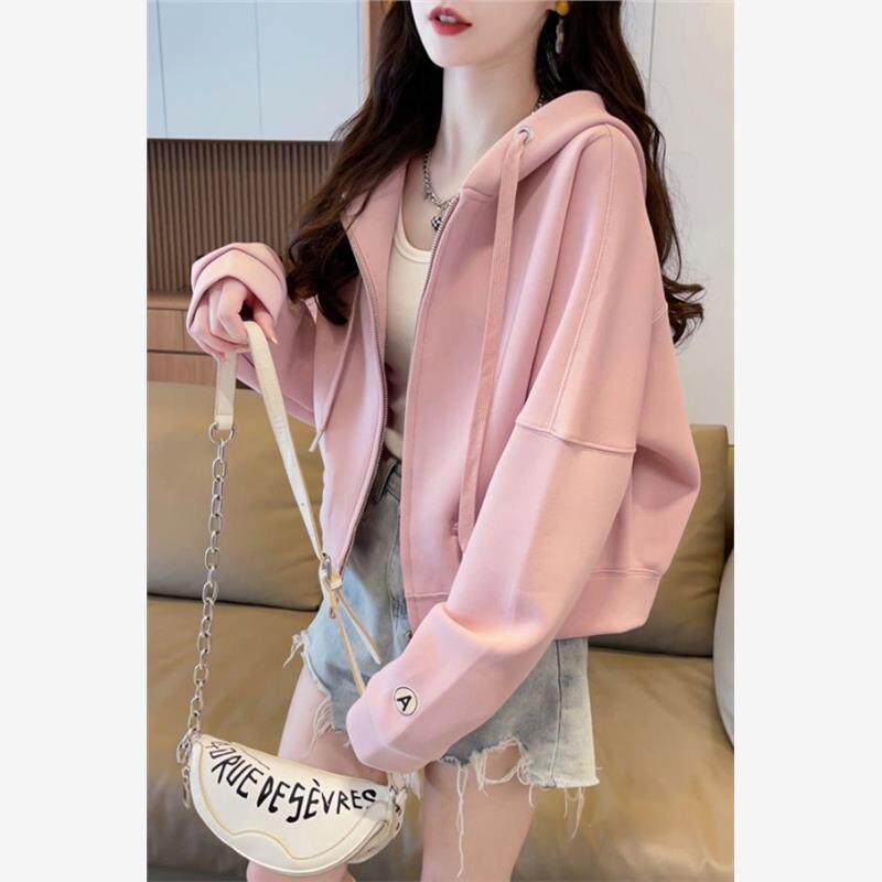 早春外套女春秋季2024新款韩版宽松设计感小众开衫薄款卫衣潮流