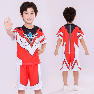 奥特曼衣服儿童速干帅气套装夏季