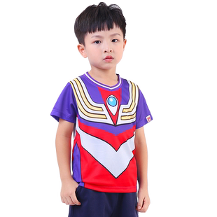 奥特曼T恤男童速干短袖夏季体恤2025新款夏装t儿童装男孩半袖上衣