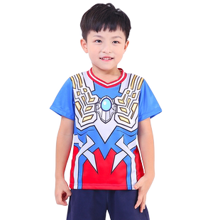赛罗奥特曼T恤男童短袖速干夏季2025新款夏装t儿童装男孩半袖上衣