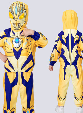 黄金赛罗奥特曼衣服儿童春秋套装