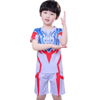 奥特曼衣服男童夏装套装短袖速干