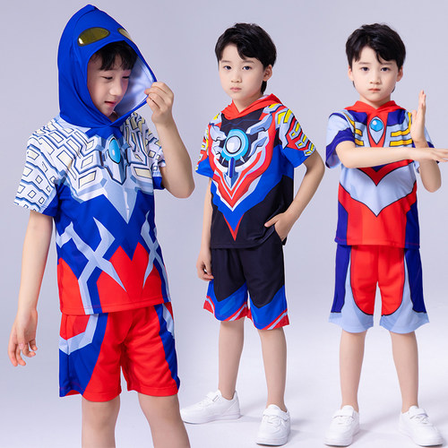 Ultraman奥特曼夏季男童连帽套装