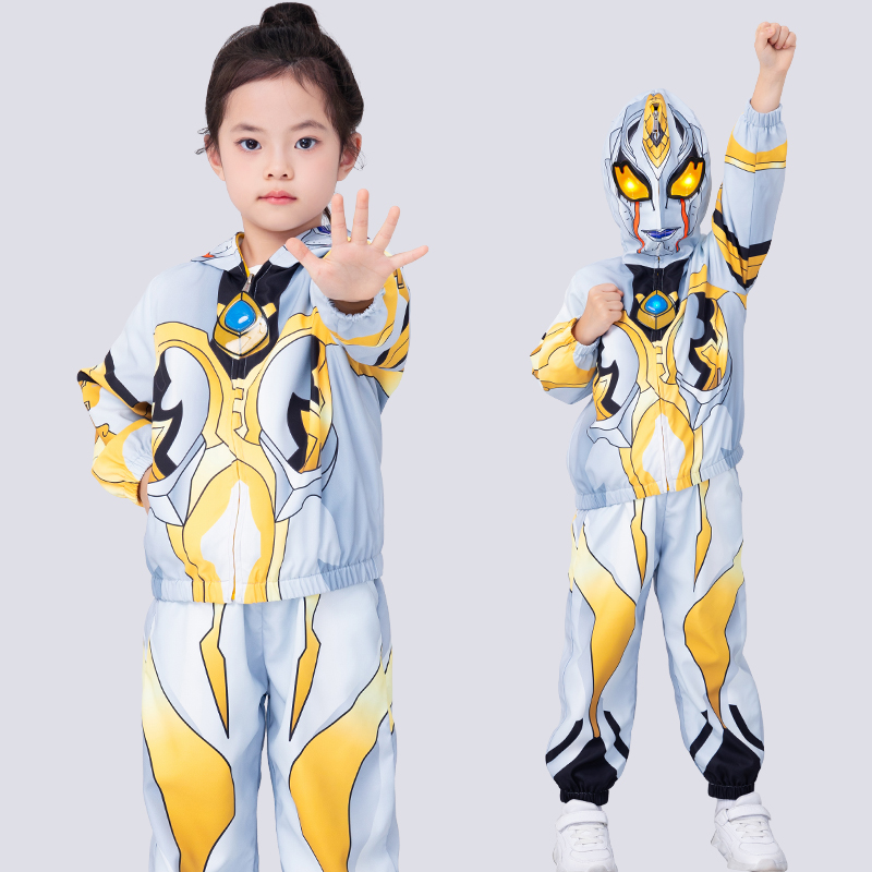 女孩奥特曼衣服儿童春秋洋气套装