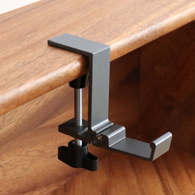 铝合金桌边挂钩办公桌书桌侧挂钩挂包钩书包耳机收纳架免打孔可调