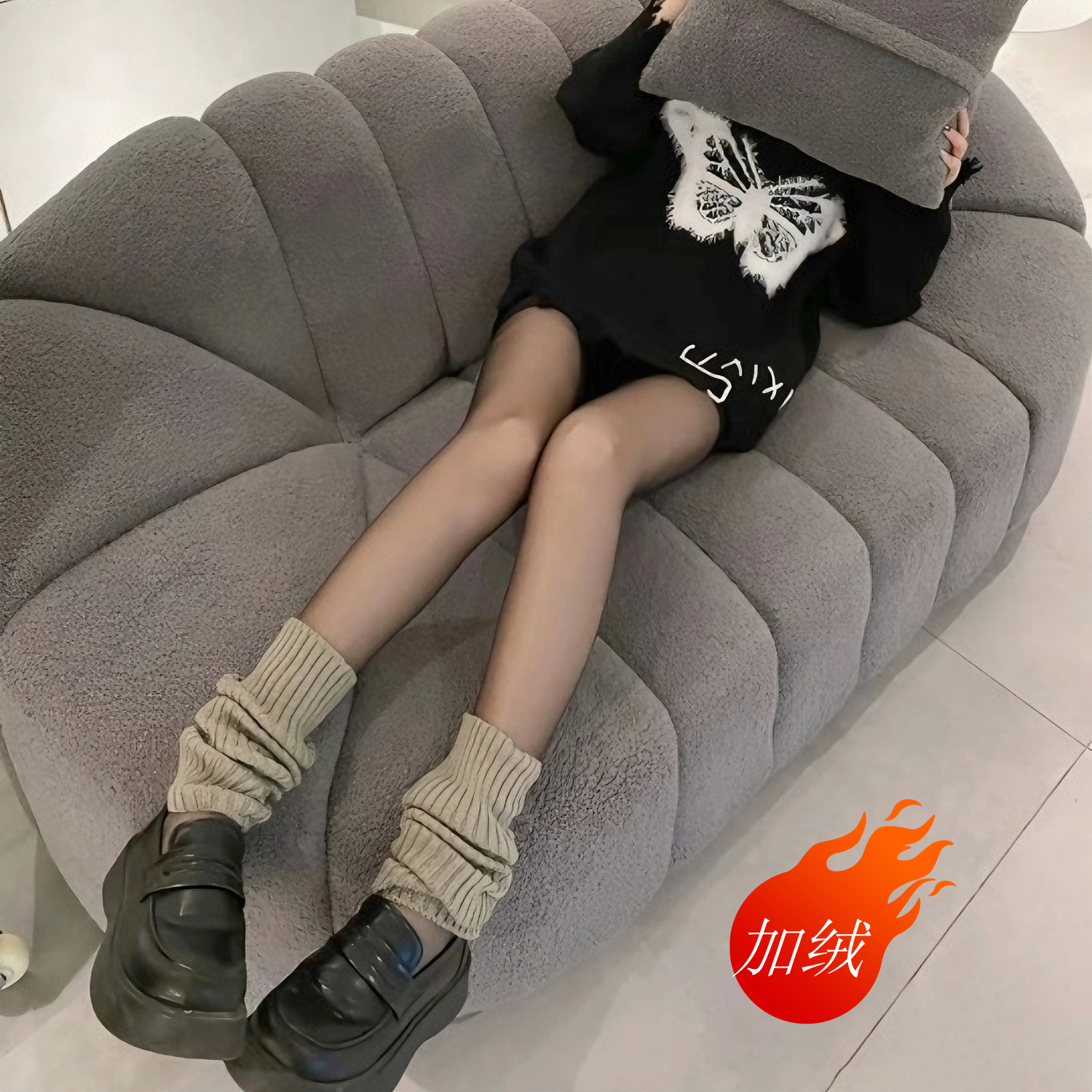 0D黑丝秋冬加绒加厚打底裤