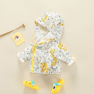 宝宝防晒衣外套男童透气连帽防晒服婴儿防紫外线薄款皮肤衣空调衫