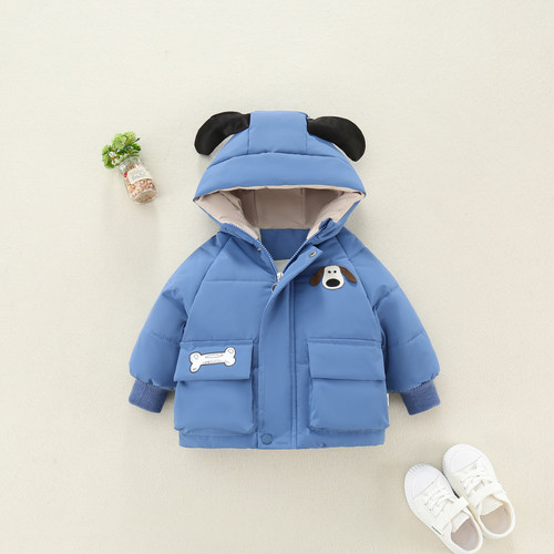 儿童冬季加绒加厚棉衣