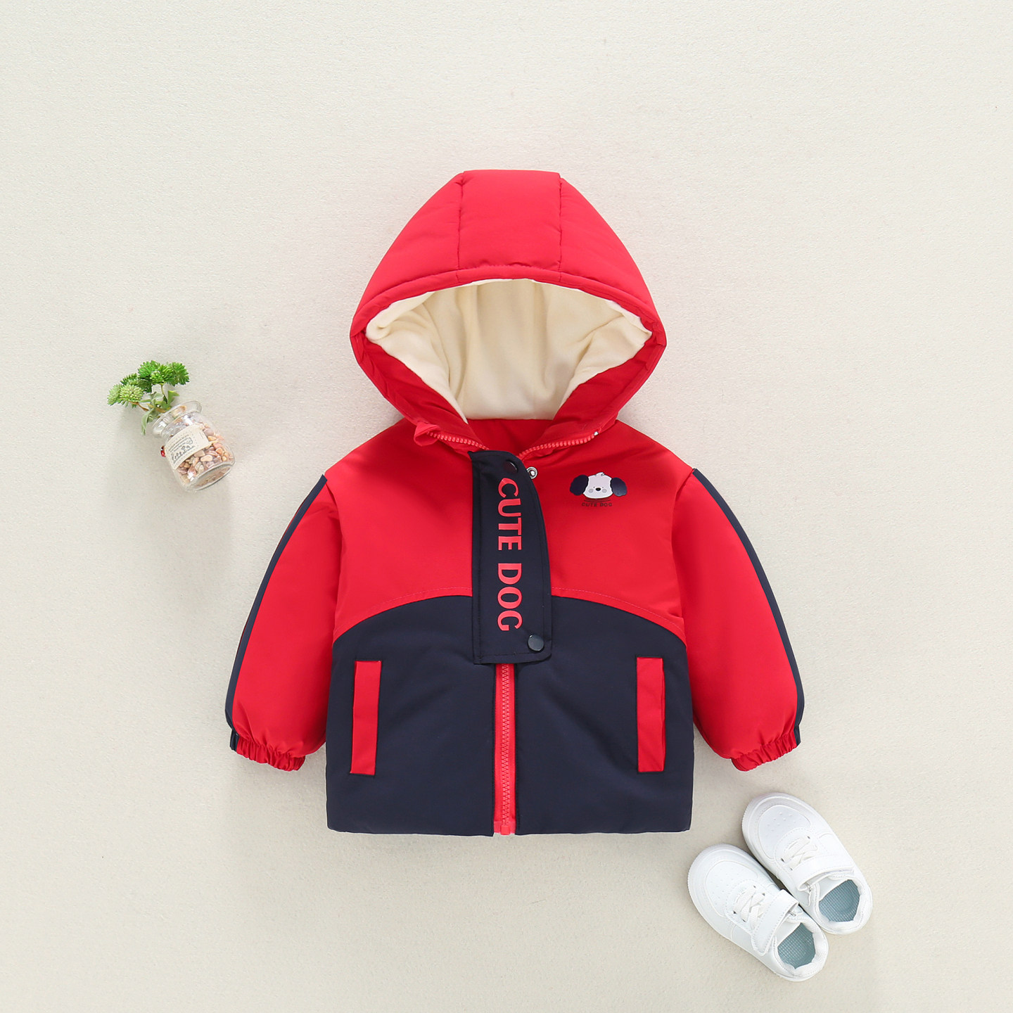 男童外套秋冬装新款户外夹棉保暖婴儿宝宝儿童冲锋衣小孩冬季衣服