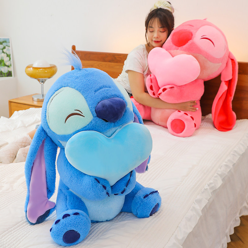 情侣抱心史迪仔毛绒玩具维尼熊玩偶抱枕星际宝贝安琪布娃娃礼物女