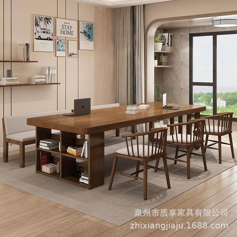 北欧木实大长书桌去厅化简约办阅读学习写字桌家用公桌客工作台,商业/办公家具,办公电脑桌,淘宝优惠券,粉丝福利购,淘宝优惠卷