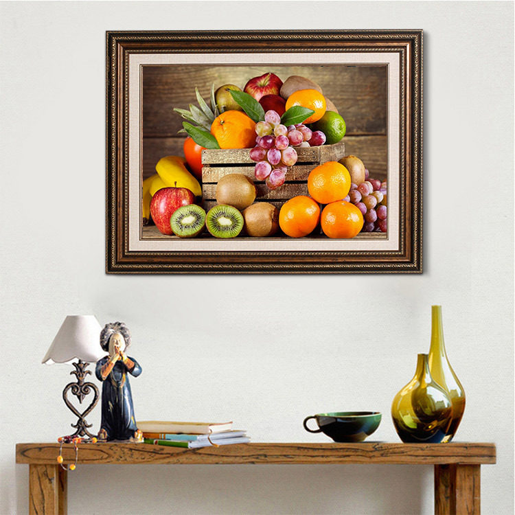2026新款满钻钻石十字绣点贴钻石画现代餐厅画水果橙子葡萄猕猴桃,居家布艺,钻石绣,淘宝优惠券,粉丝福利购,淘宝优惠卷