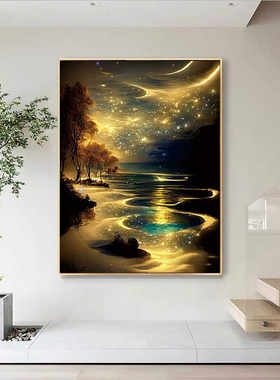 钻石画满钻美丽星空自己粘砖绣
