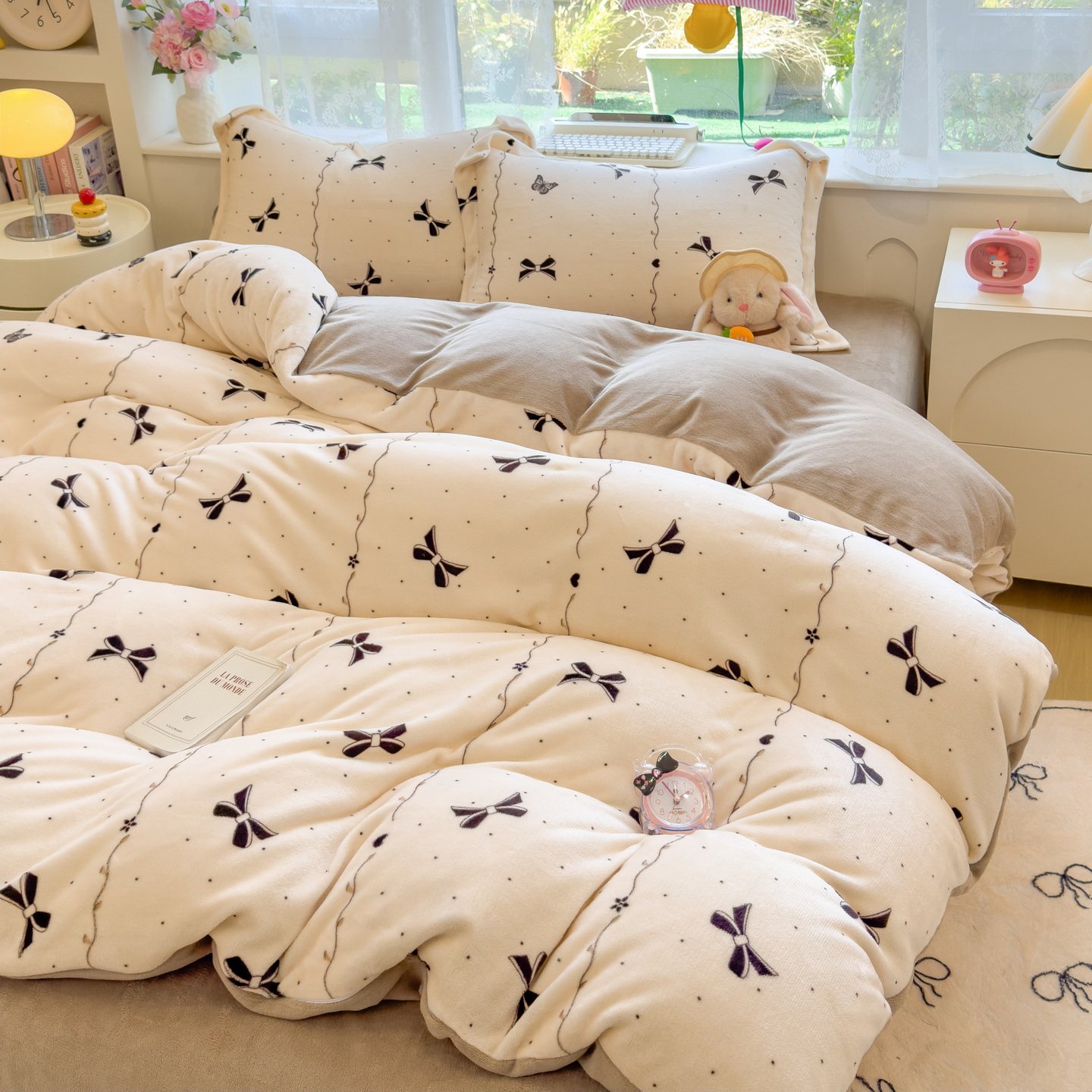 秋冬天加厚保暖小清新牛奶绒四件套床单床笠被套儿童床品学生宿舍,床上用品,床品套件/四件套/多件套,淘宝优惠券,粉丝福利购,淘宝优惠卷