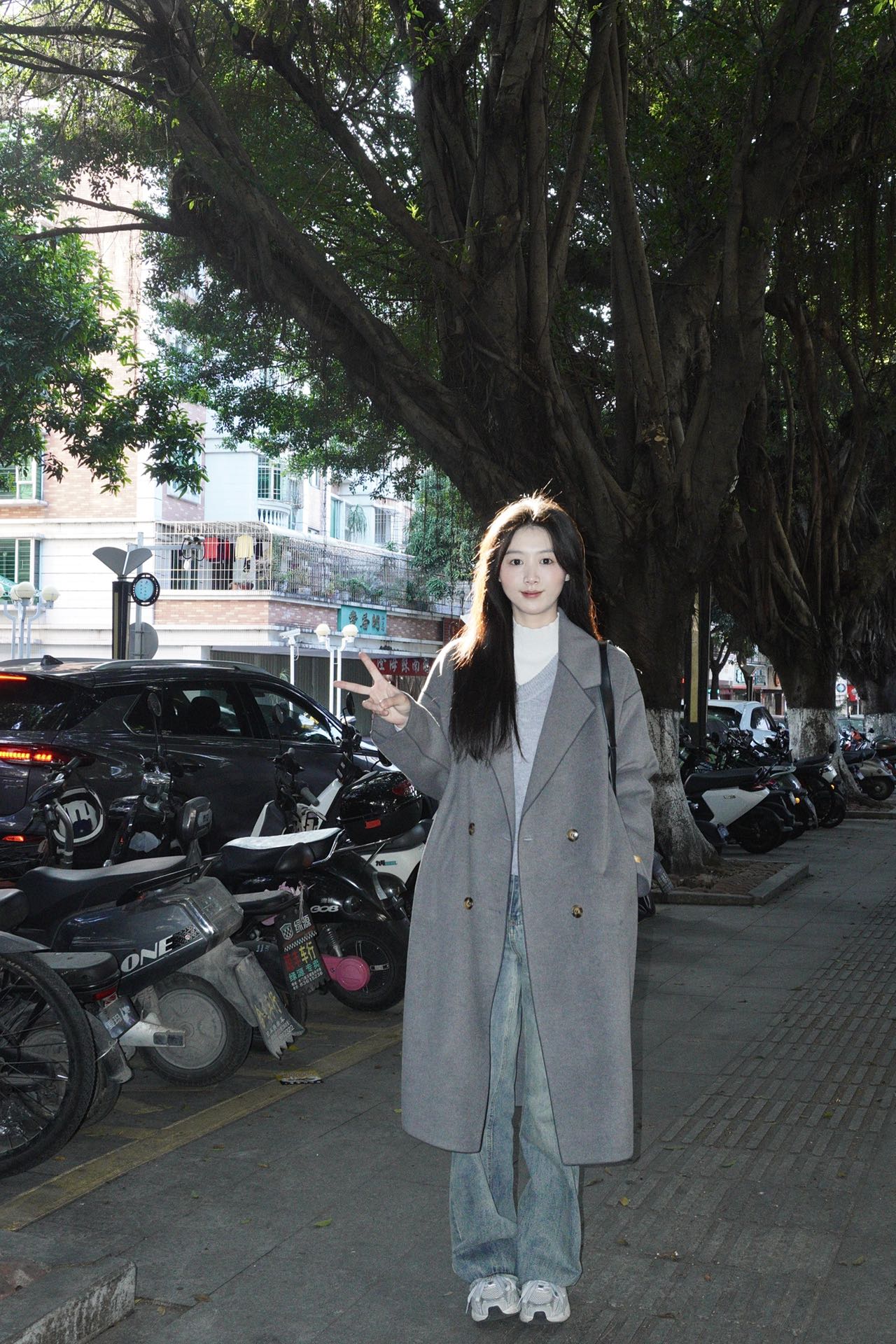 高质量双面羊毛大衣港风休闲风