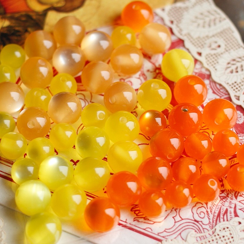 欧美意大利高亮黄橘色调月光猫眼法国树脂散珠串珠通孔圆珠8/10mm,饰品/流行首饰/时尚饰品新,其他DIY饰品配件,淘宝优惠券,粉丝福利购,淘宝优惠卷