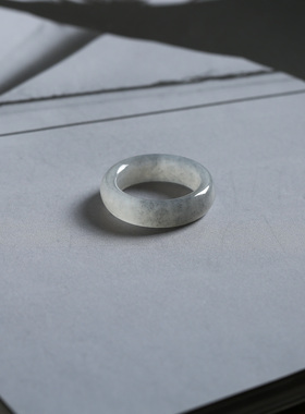 13号戒指 新疆和田玉青花籽料 籽玉骨条泥鳅背素圈指环 2883