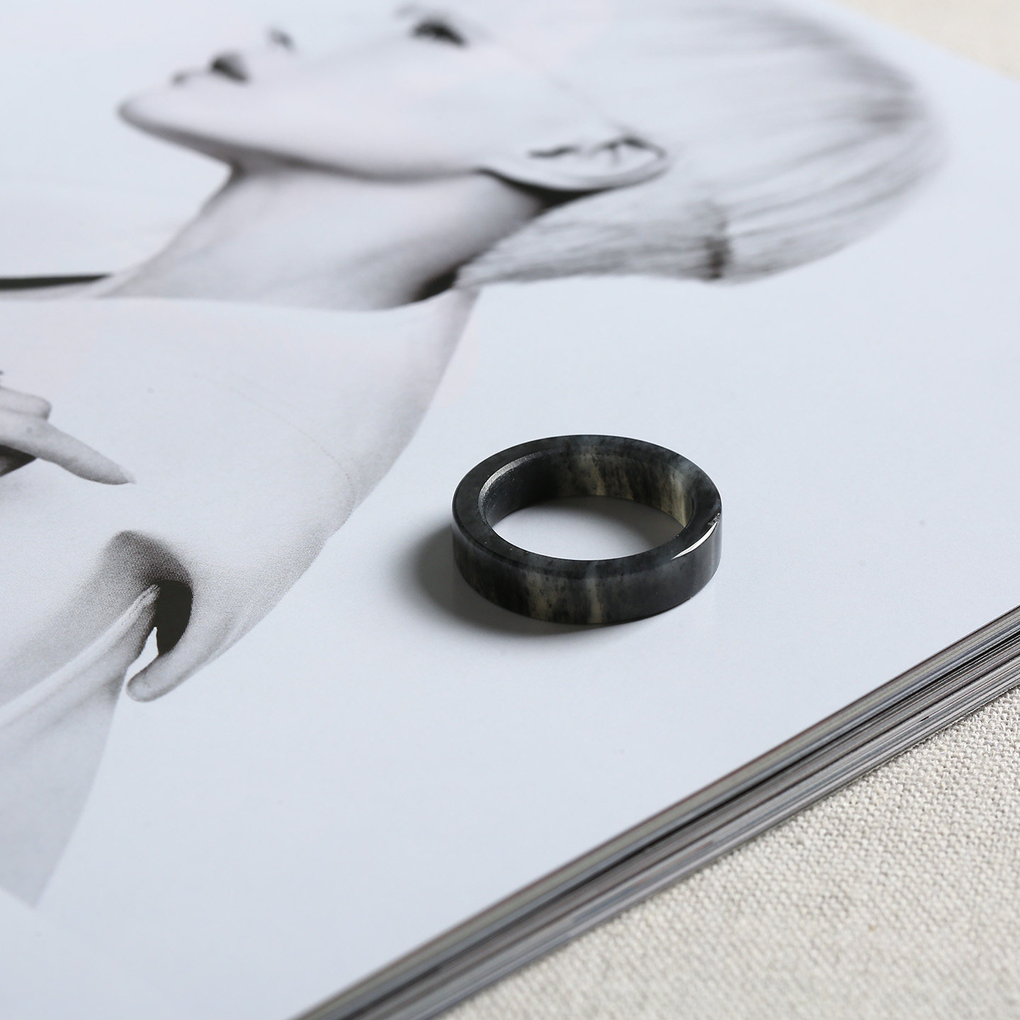 17号戒指 新疆和田玉青花籽料 籽玉墨玉方口直切款指环 5812,珠宝/钻石/翡翠,手饰,淘宝优惠券,粉丝福利购,淘宝优惠卷