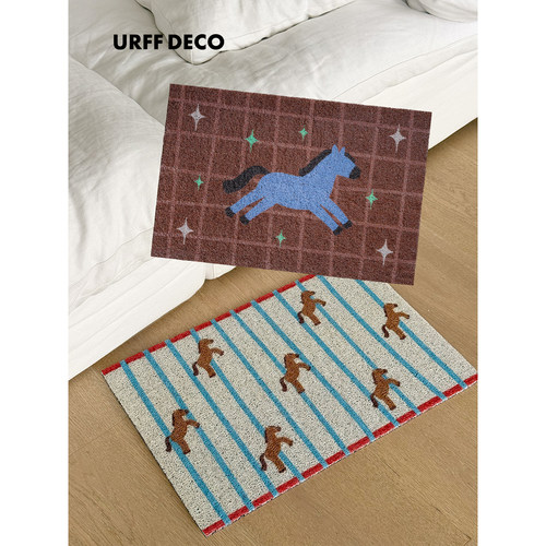 URFFDECO幸运小马丝圈入户地垫