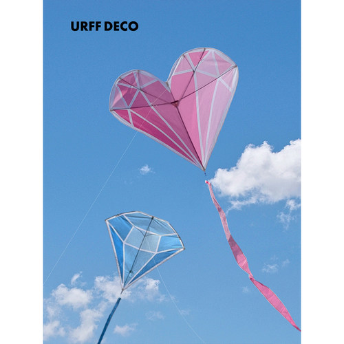 URFF心形爱心钻石风筝微风易飞