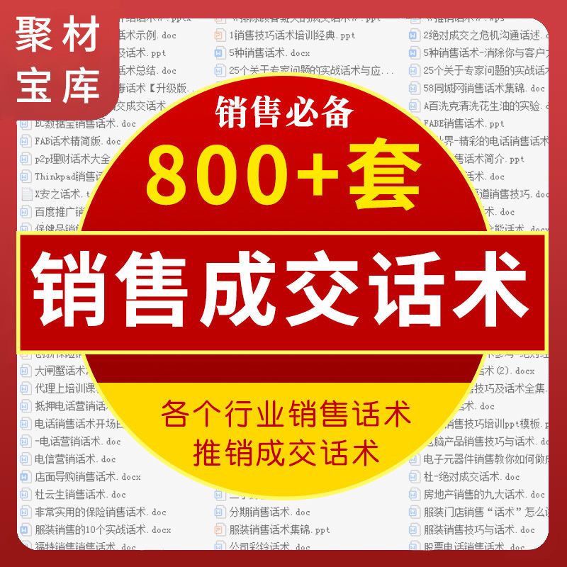 销售成交话术签单技巧推销谈判营销导购客服技能知识培训文档ppt