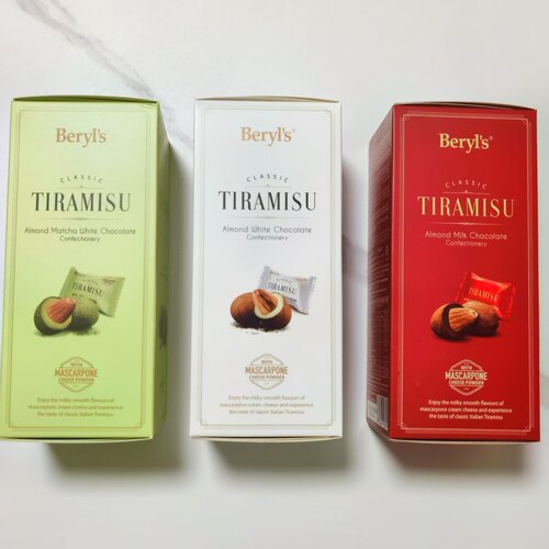 马来西亚原装Beryl's倍乐思提拉米苏杏仁夹心巧克力大份特产手信