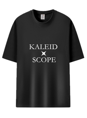 Kaleid Scope短袖T恤夏季纯棉圆领男女宽松上衣字母短款帅气外穿