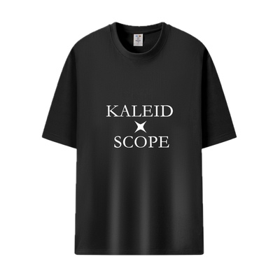 Kaleid Scope短袖T恤夏季纯棉圆领男女宽松上衣字母短款帅气外穿