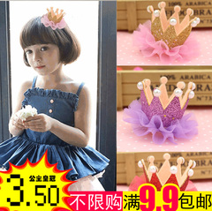 9,9 Fairy Children Veil Girl Vòng hoa công chúa headband Phụ kiện tóc cho bé Hoa cưới Cô gái hiệu suất headband dây buộc tóc cute