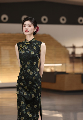 淑女范新中式港风无袖长款旗袍女高级感2026春夏季新款日常JXY