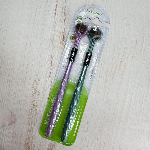 X-TOOTH三面立体软毛牙刷护龈清洁家用高颜值2支装口腔清洁护理