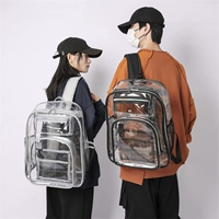 Прозрачная вместительная и большая сумка через плечо из ПВХ, водонепроницаемый модный школьный рюкзак, 2023